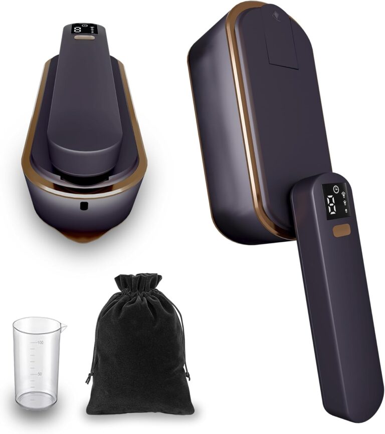 black portable steamer