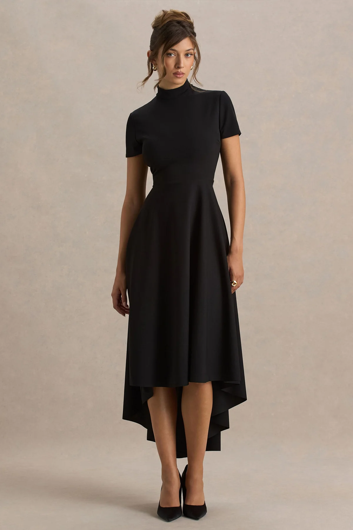 Black work party dress