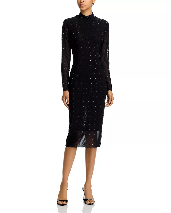 Black work party dress