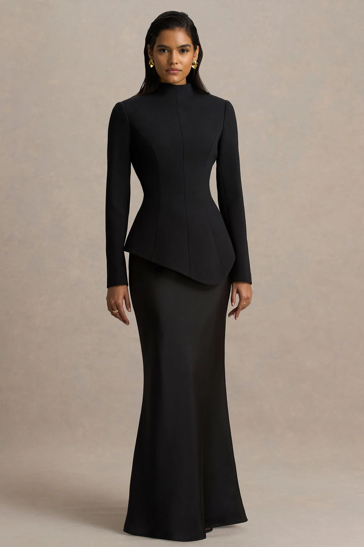 Black work party dress