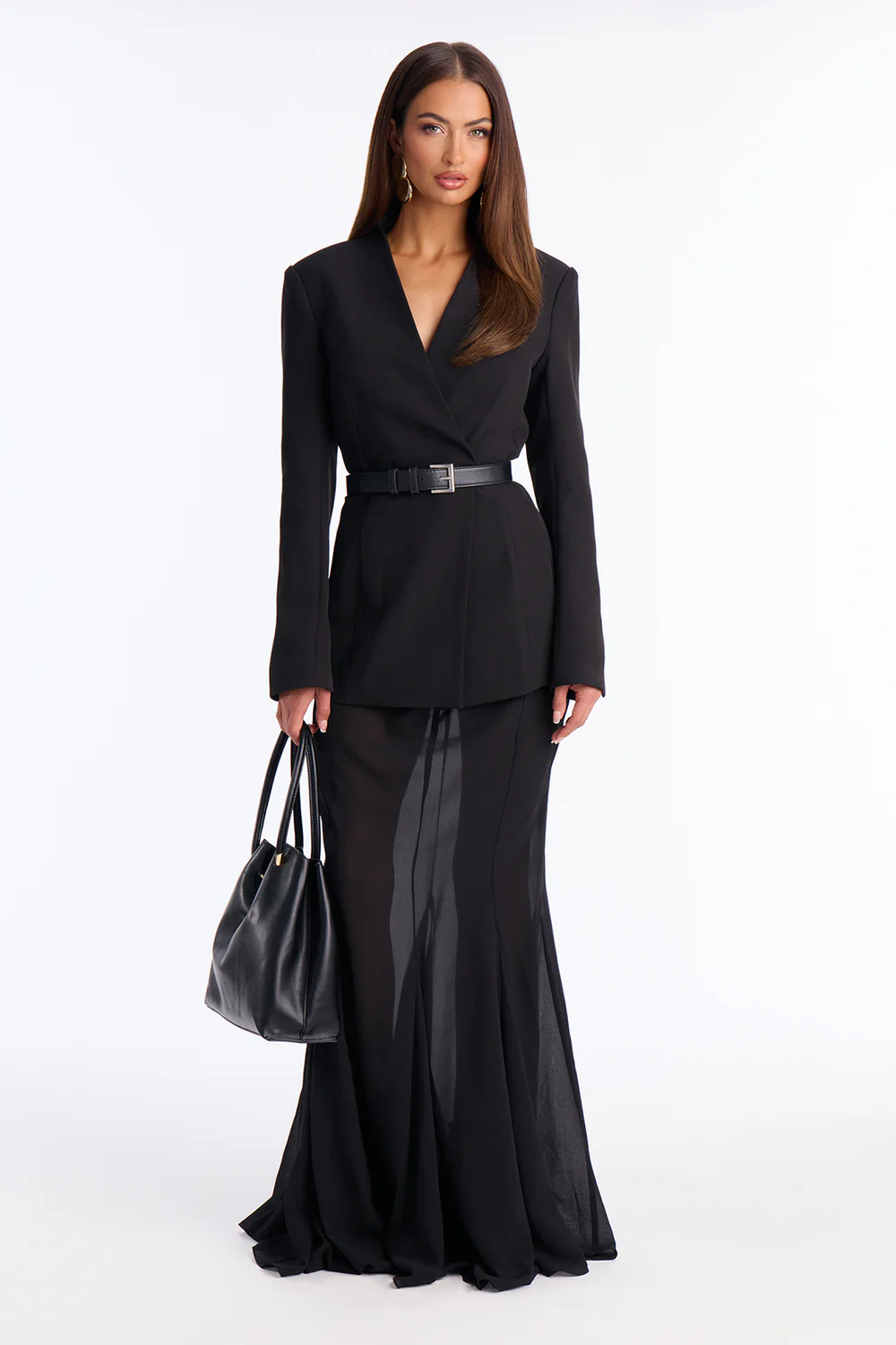 Black work party dress