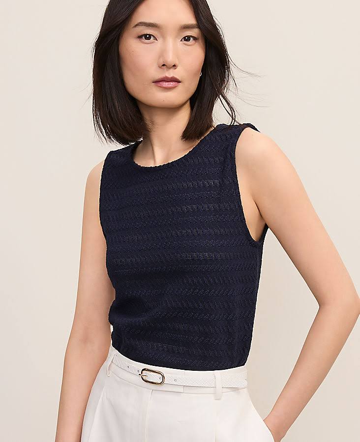 Ann Taylor Crew Neck Shell Top