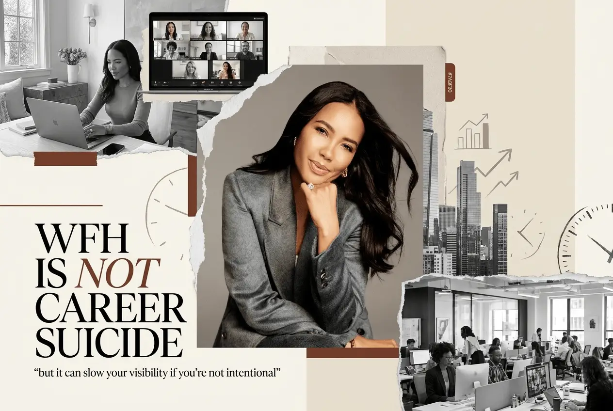 Black professional woman working from a bright home office with a laptop and notebook