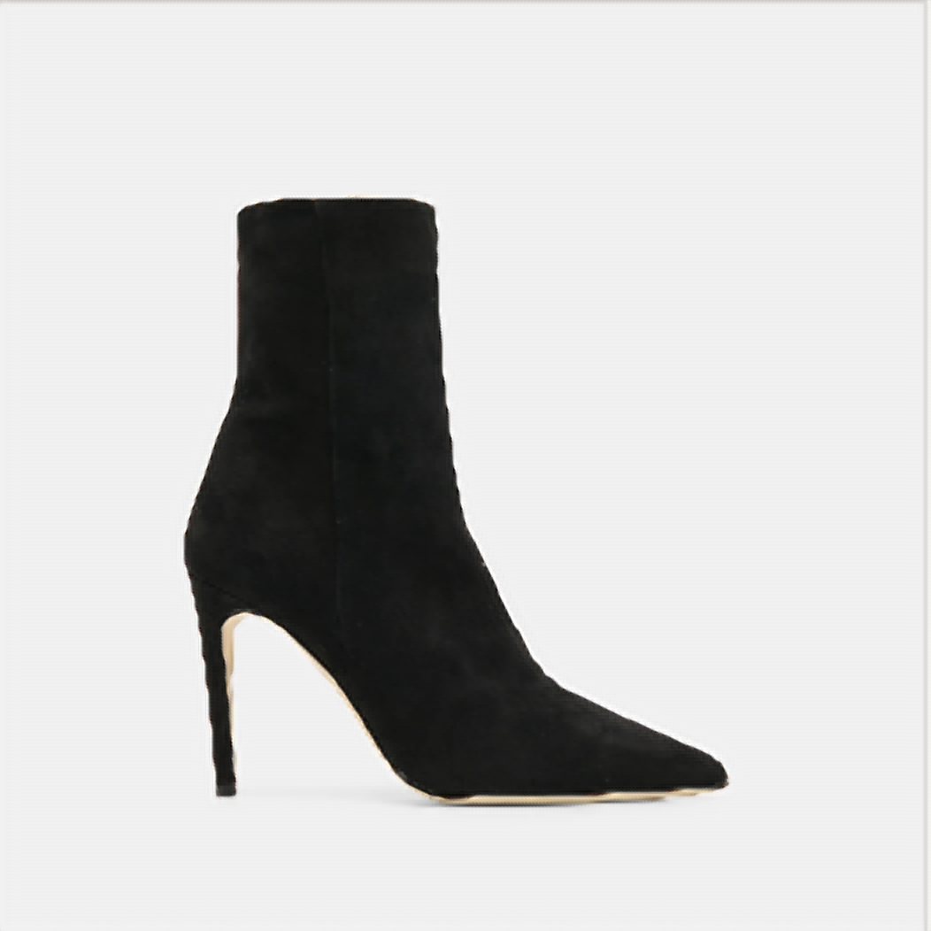Black pointed stiletto bootie