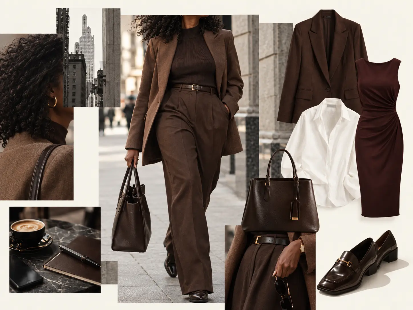Modern business casual workwear with a structured tote