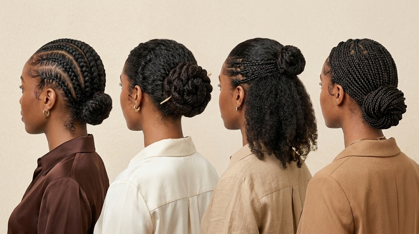 Four professional natural hairstyles for Black women at work